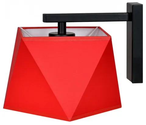 Kinkiet z abażurem materiał Diament RED