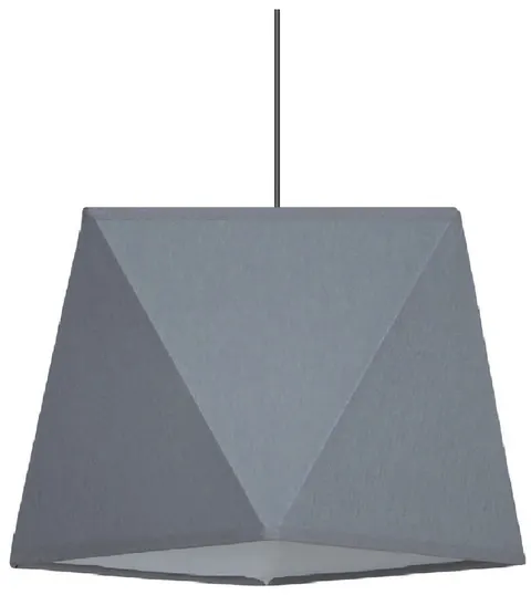 Lampa wisząca DUŻA z abażurem Diament Szara