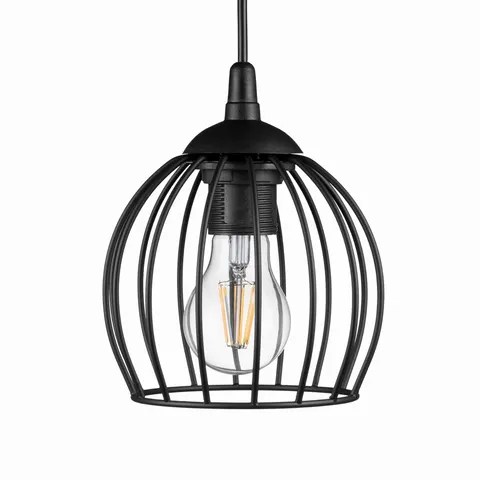 Lampa wisząca loft druciana bombka