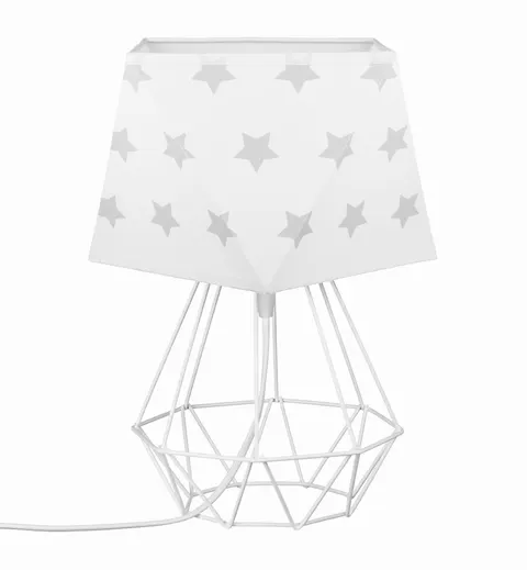 Lampka nocna dziecięca Diament LOFT szare gwiazdki