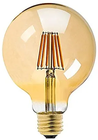 Żarówka E27 G80 FILAMENT 5,1W - 6W amber 630 lumenów