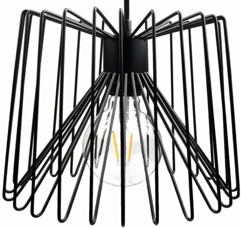 Lampa wisząca loft czarna NESKA