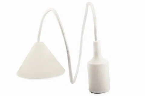 Lampa wisząca oprawa E27 zwis BIAŁA silikonowa