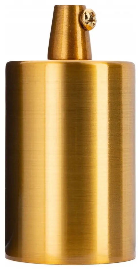 Oprawka aluminiowa E27 złoty walec