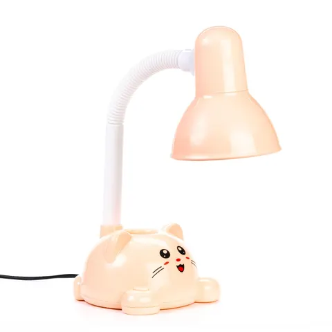 Lampka biurkowa dziecięca kotek morelowa