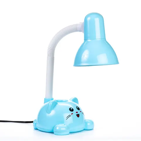 Lampka biurkowa dziecięca kotek niebieska