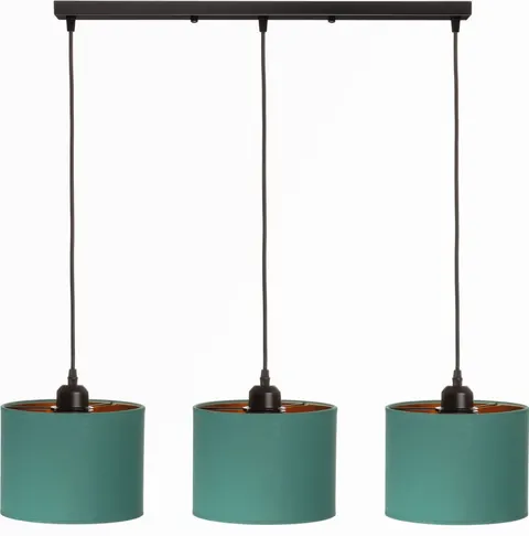 Lampa wisząca listwa potrójna Oro zielona