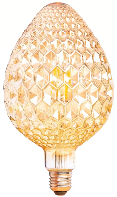 Żarówka LED E27 6W G95 dekoracyjna modern loft crystal szyszka