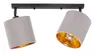 Lampa sufitowa listwa podwójna szara abażur Oro