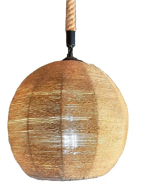 Lampa wisząca jutowa Moon boho 30cm