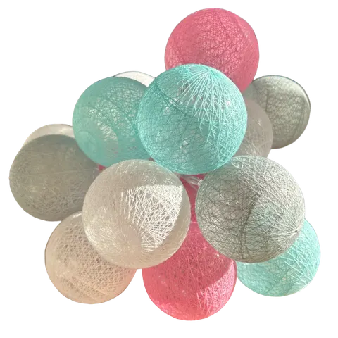 Lampki COTTON BALLS 20 LED kule kolorowe nr 1