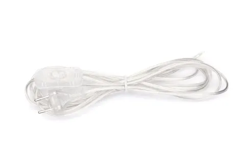 Przewód kabel z wtyczką PCV 4m transparentny przezroczysty