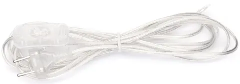 Przewód kabel z wtyczką PCV 2m transparentny przezroczysty