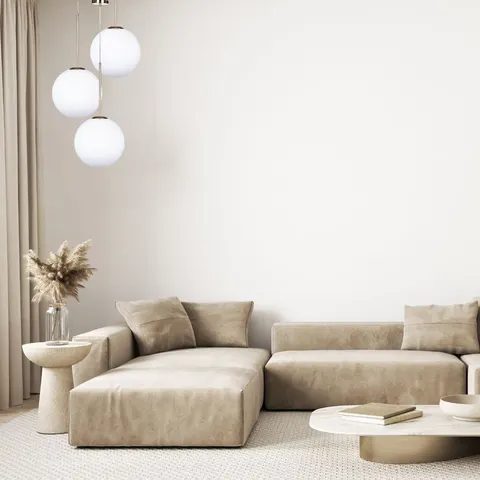 Lampa wisząca szklana kula 20 cm MILKY