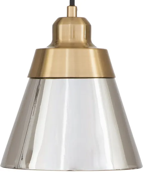 Lampa wisząca szklany lustrzany stożek