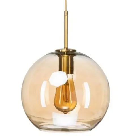 Lampa wisząca szklana bursztynowa PARIS Kula