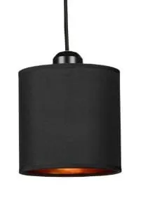 Lampa wisząca z abażurem Oro czarna mała
