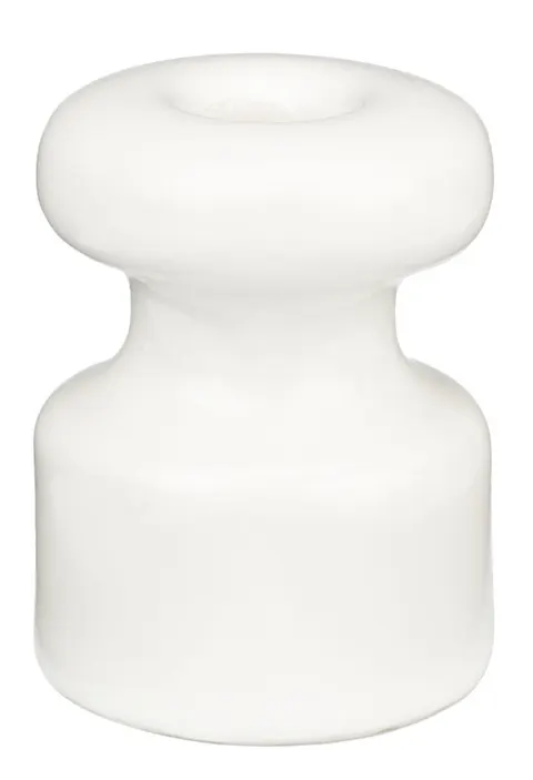 Uchwyt do kabla ceramiczny biały nawijany