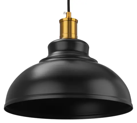Lampa wisząca RUSTIC metalowy czarny klosz
