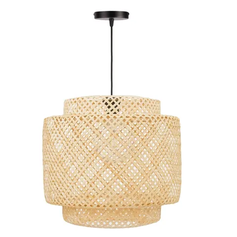 Lampa wisząca BOHO bambusowa czarna 38cm TH06