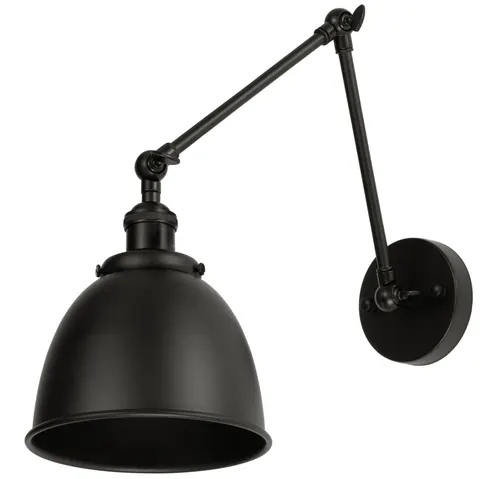 Kinkiet metalowy regulowany Rustic czarny
