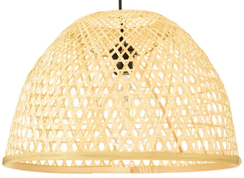 Lampa wisząca czarna BOHO bambusowa 45cm BMB06