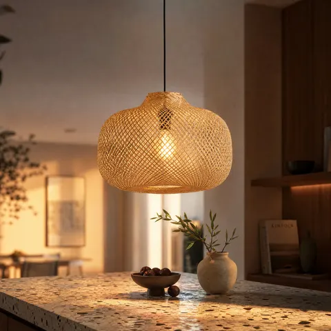 Lampa wisząca BOHO Bali bambusowa duża 50cm TH03