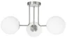Lampa sufitowa silver Milano żyrandol 3 klosze mleczne kule