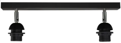 Lampa podwójna listwa czarna gwint E27
