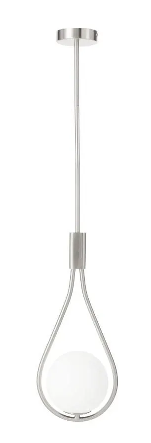 Lampa wisząca silver Milano Rosa mleczna kula