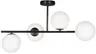 Lampa sufitowa Milano 4 klosze mleczne kule black EP1C16