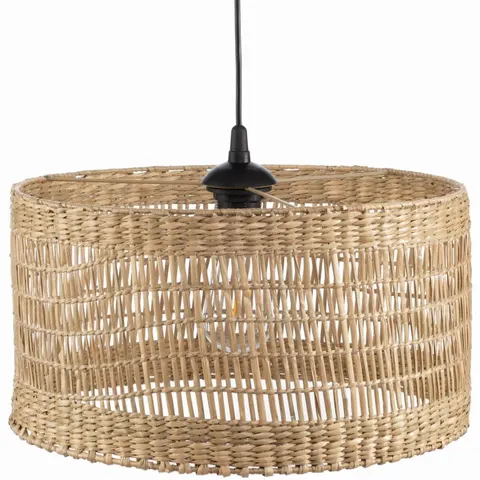 Lampa wisząca BOHO Africa trawa morska walec 30cm TH2A