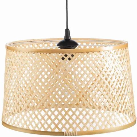 Lampa wisząca BOHO bambusowa walec TH2B 35cm