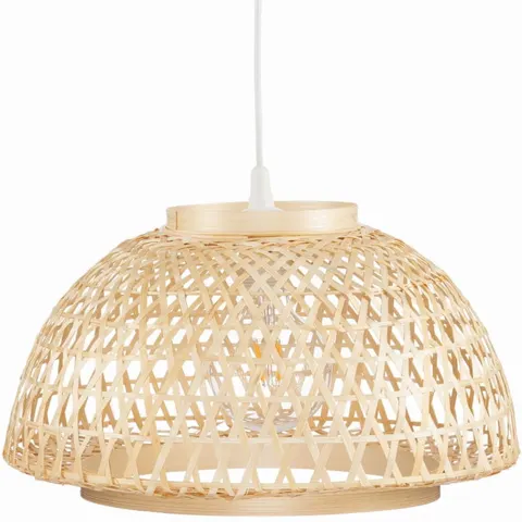 Lampa wisząca BOHO bambusowa kopuła PHU11A