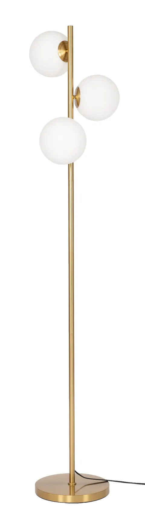Lampa podłogowa złota białe kule MILANO