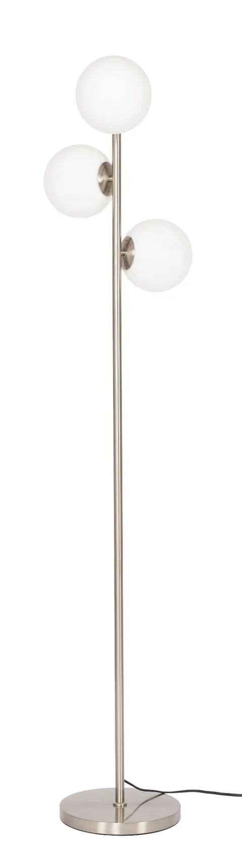 Lampa podłogowa silver białe kule MILANO