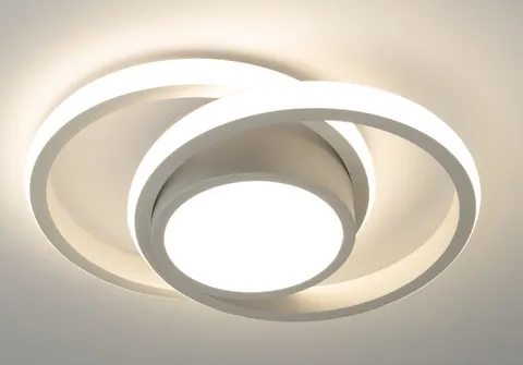 Plafon Lumino biały podwójny okrąg modern LED 30W 4000K