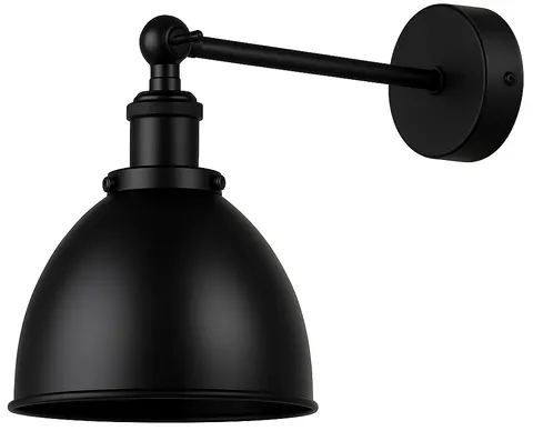 Kinkiet regulowany metalowy Edison Matt Black owal