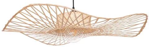Lampa wisząca BOHO bambusowa 73cm TH32 czarna zawieś