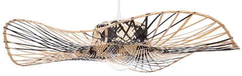 Lampa wisząca BOHO bambusowa 73cm TH31 biała zawieś
