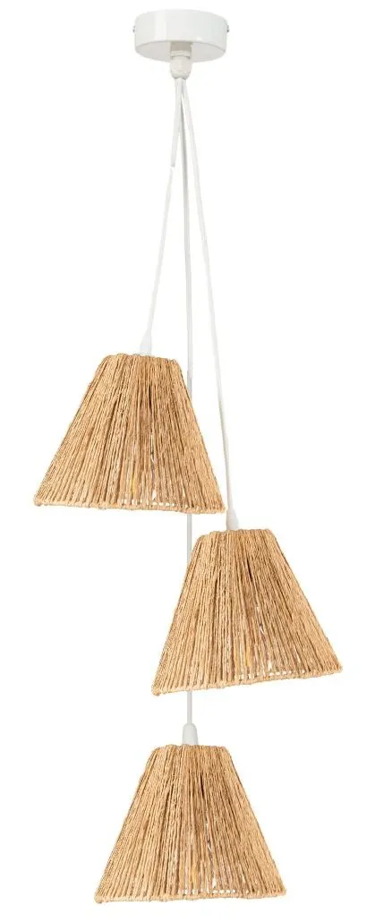 Lampa wisząca biała TRIO trawa morska PHU03
