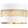 Abażur walec ażurowy Oro Deluxe biały złoty środek 30cm ZLA7228