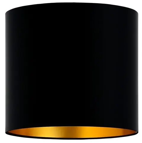 Abażur walec Oro Deluxe czarny złoty środek 15cm ZLA7229