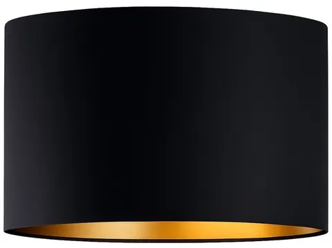 Abażur walec Oro Deluxe czarny złoty środek 30cm ZLA7229