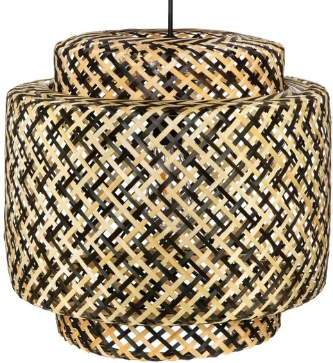 Lampa wisząca BOHO bambusowa dwukolorowa 50cm IKE50BW
