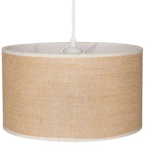 Lampa wisząca z abażurem BOHO juta walec 30cm ZLA7230