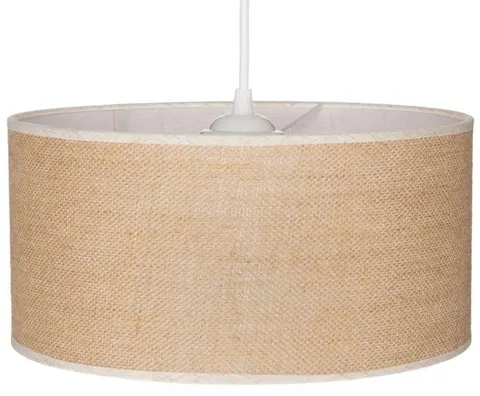 Lampa wisząca z abażurem BOHO juta walec 35cm ZLA7230