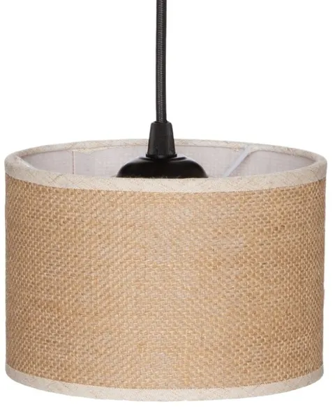 Lampa wisząca z abażurem BOHO juta walec 20cm ZLA7230