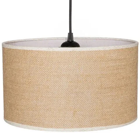Lampa wisząca z abażurem BOHO juta walec 30cm ZLA7230