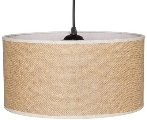 Lampa wisząca z abażurem BOHO juta walec 35cm ZLA7230
